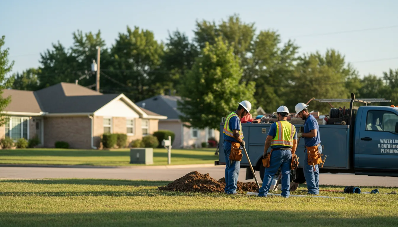 Residential water line and bathroom plumbing service in Monroeville, IN
